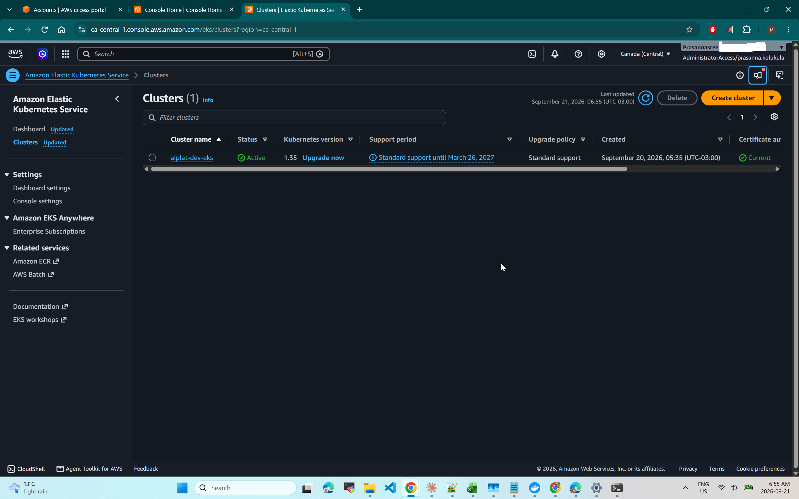 Kubernetes cluster