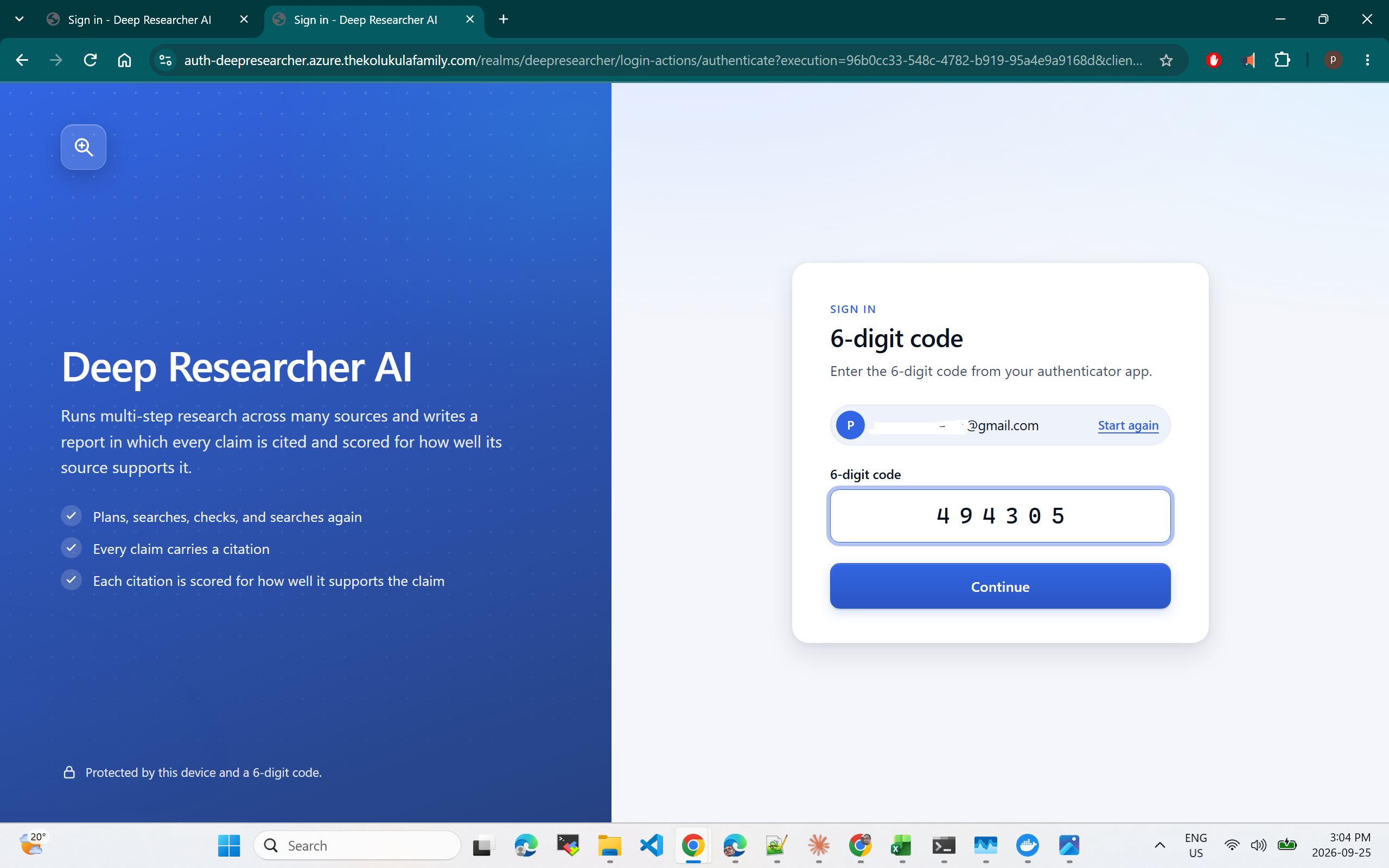 Sign-in on Azure