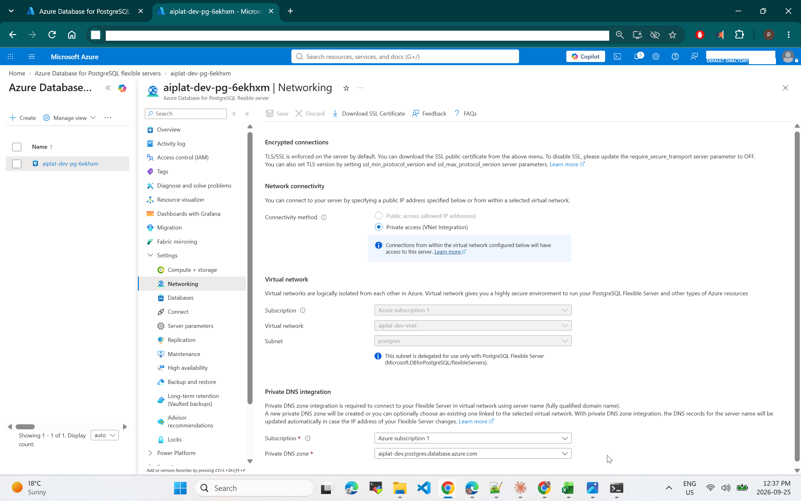 Private database