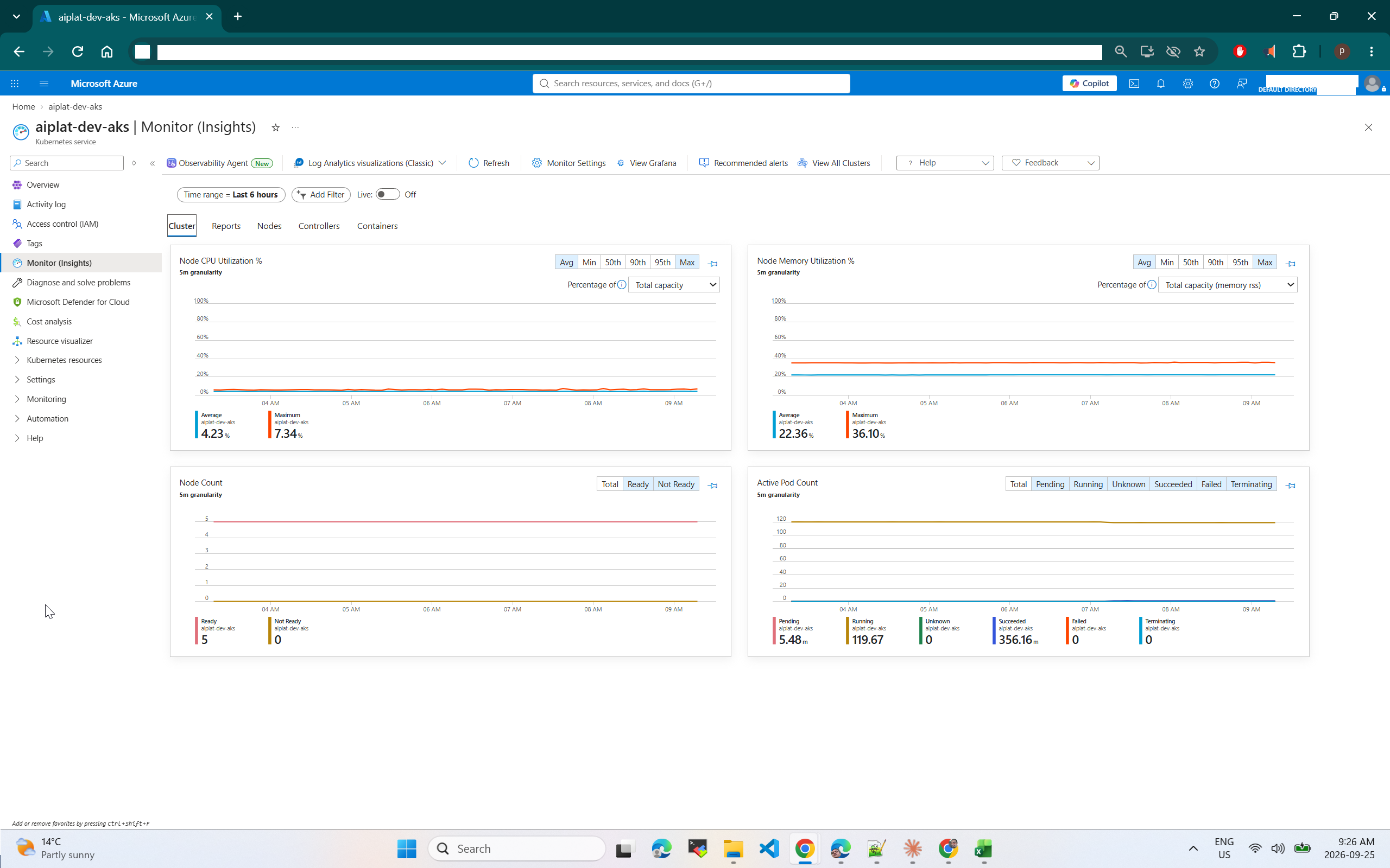 Cluster monitoring