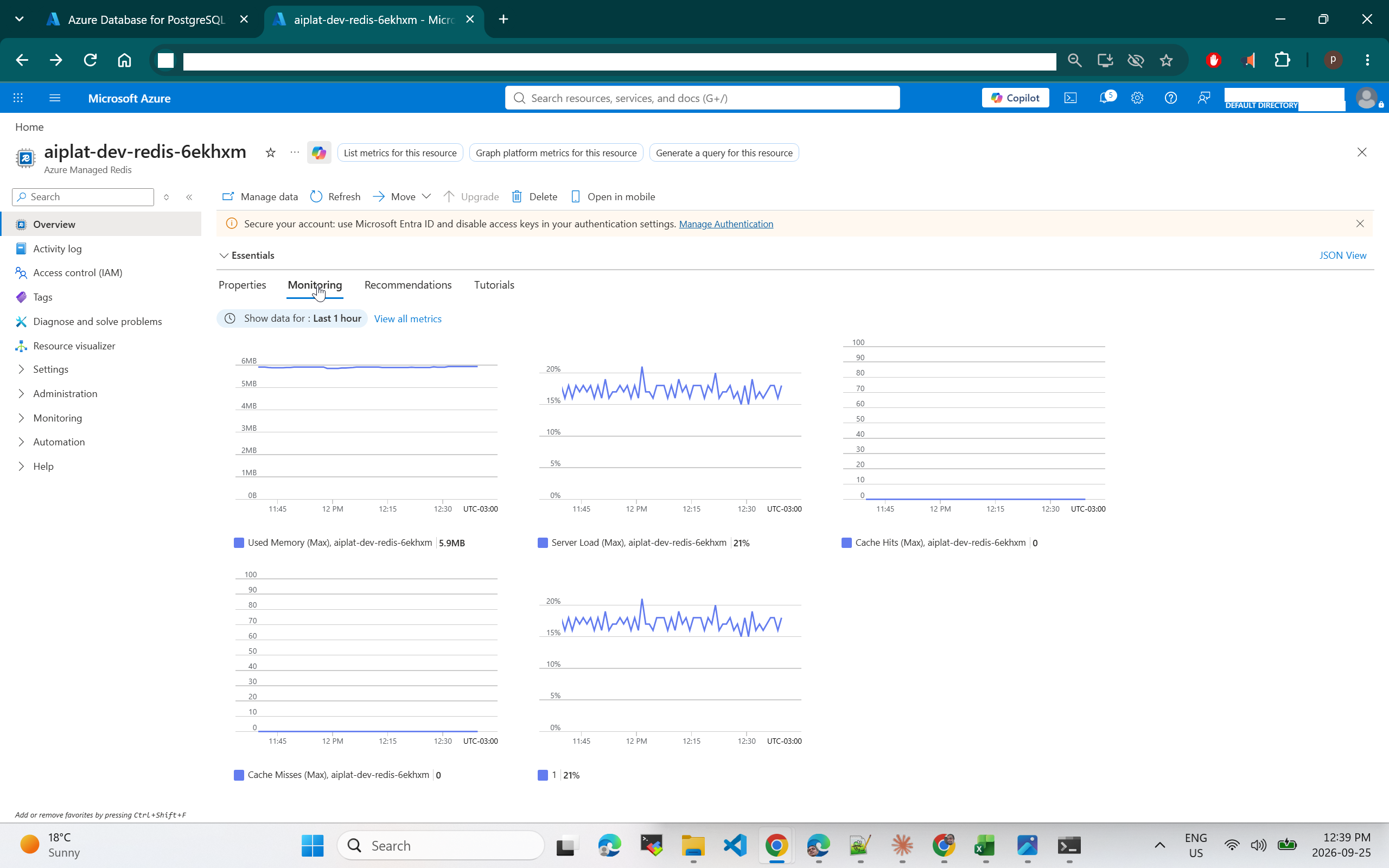 Cache monitoring